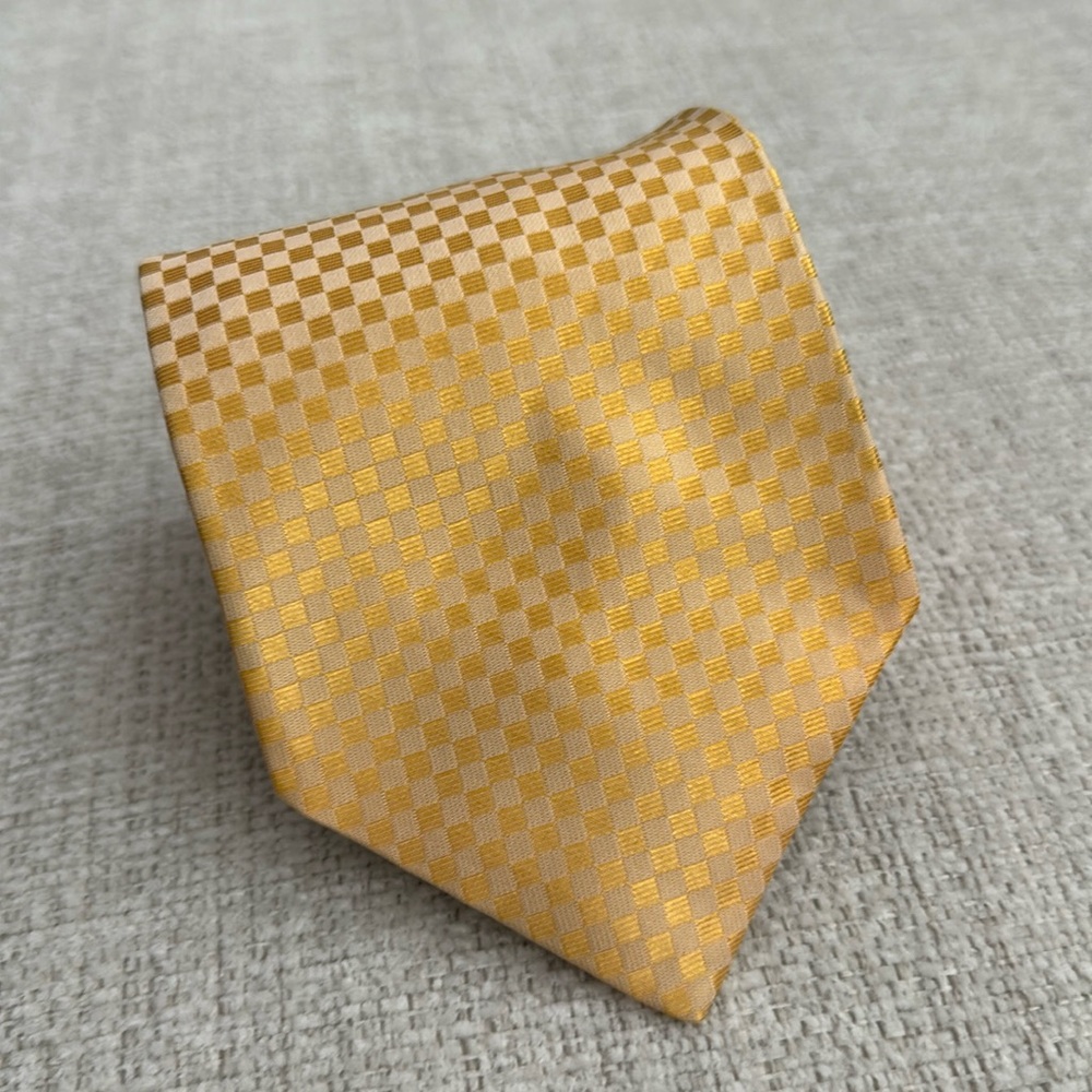 Harold Powell Vintage Yellow Check Necktie Harold’s